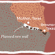 Planned border wall near McAllen and Brownsville, Texas